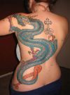 chinese dragon pic of tattoo on back of girl